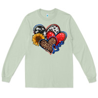 Matcha 4th of july american hearts Long Sleeve Tee - Jasminsmagicworld
