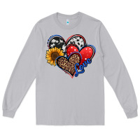 Moon Dust 4th of july american hearts Long Sleeve Tee - Jasminsmagicworld