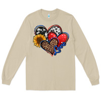 Mushroom 4th of july american hearts Long Sleeve Tee - Jasminsmagicworld