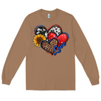 Toasted Coconut 4th of july american hearts Long Sleeve Tee - Jasminsmagicworld