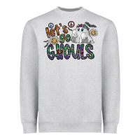 Heather Grey let's go ghouls Heavyweight Sweatshirt - CowhideDigitalArt
