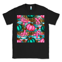 Black breast cancer awareness with pumpkins seamless pattern Classic Tee - BundleAndBundleShop