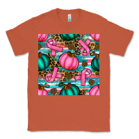 Copper breast cancer awareness with pumpkins seamless pattern Classic Tee - BundleAndBundleShop