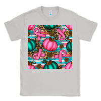 Breast Cancer Awareness With Pumpkins Seamless Pattern Classic Tee | Teevron