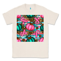 Natural breast cancer awareness with pumpkins seamless pattern Classic Tee - BundleAndBundleShop