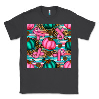 Smoke breast cancer awareness with pumpkins seamless pattern Classic Tee - BundleAndBundleShop