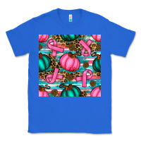 True Royal breast cancer awareness with pumpkins seamless pattern Classic Tee - BundleAndBundleShop