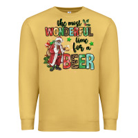 Antique Gold the most wonderful time for a beer Premium Sweatshirt - MaliasSmallBusiness