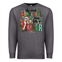 Charcoal Heather the most wonderful time for a beer Premium Sweatshirt - MaliasSmallBusiness