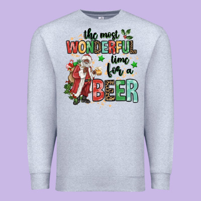 The Most Wonderful Time For A Beer Premium Sweatshirt Designed By Maliassmallbusiness