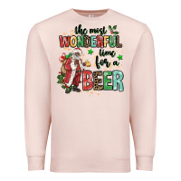 Pale Pink the most wonderful time for a beer Premium Sweatshirt - MaliasSmallBusiness