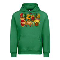 Emerald Fiesta with taco, nacho, souce Urban Hoodie - NancyCooperArtShop