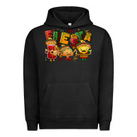 Pigment Black Fiesta with taco, nacho, souce Urban Hoodie - NancyCooperArtShop