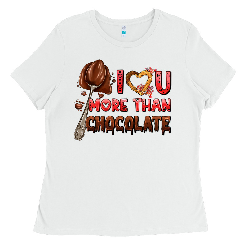 I Love You More Than Chocolate Ladies Tee by AdoDesignShop | Teevron