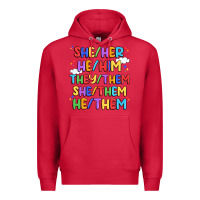 Cardinal pride pronouns Premium Hoodie - Artiststas