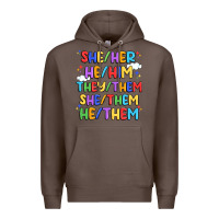 Coffee pride pronouns Premium Hoodie - Artiststas