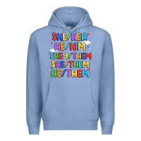 Colony Blue pride pronouns Premium Hoodie - Artiststas