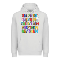 Dove Grey pride pronouns Premium Hoodie - Artiststas