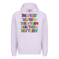 Lilac pride pronouns Premium Hoodie - Artiststas
