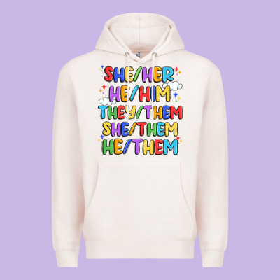 Pride Pronouns Premium Hoodie Designed By Artiststas
