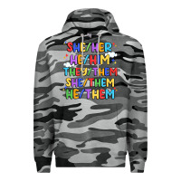 Slate Camo pride pronouns Premium Hoodie - Artiststas