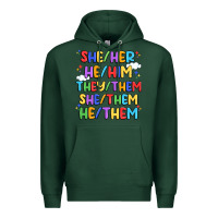 Sports Green pride pronouns Premium Hoodie - Artiststas