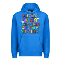 True Royal pride pronouns Premium Hoodie - Artiststas
