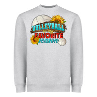 Heather Grey volleyball is my favorite season Heavyweight Sweatshirt - HRA Design Shop