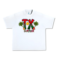 White texas summer Urban Heavy Tee - CowhideDigitalArt