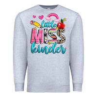 Heather Grey little miss kinder Premium Sweatshirt - NancyCooperArtShop