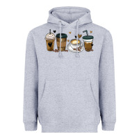 Heather Grey coffee latte coffee cups Heavyweight Hoodie - MaliasSmallBusiness