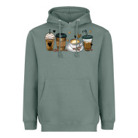 Sage coffee latte coffee cups Heavyweight Hoodie - MaliasSmallBusiness