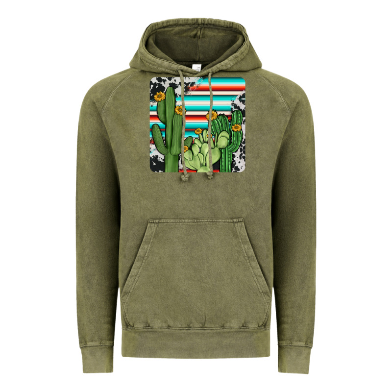 Cactus Cowhide Coaster Vintage Hoodie by JahusDesignShop | Teevron