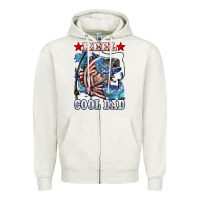 Oatmeal Heather Reel Cool Dad Bass Zipper Hoodie - LillyAllenDesigns
