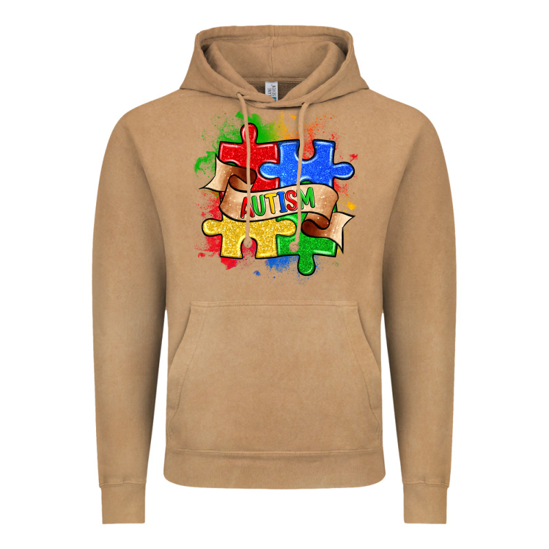 Autism Puzzle Pieces Vintage Hoodie by Zillion Design Studio | Teevron