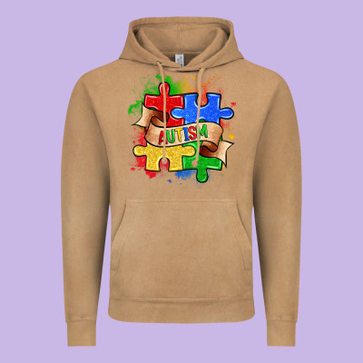 Autism Puzzle Pieces Vintage Hoodie Designed By Zillion Design Studio