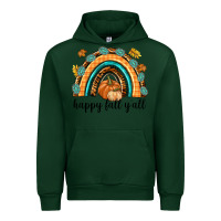Forest Green Happy Fall Y'all Urban Hoodie - texasbilliewilder
