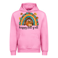 Fuchsia Pink Happy Fall Y'all Urban Hoodie - texasbilliewilder