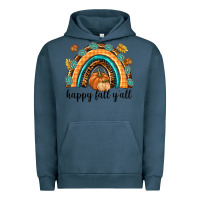 Pigment Midnight Navy Happy Fall Y'all Urban Hoodie - texasbilliewilder