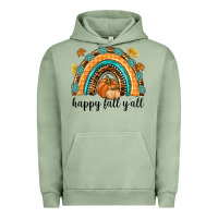 Pigment Oil Green Happy Fall Y'all Urban Hoodie - texasbilliewilder