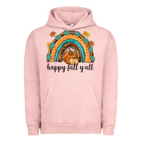 Pigment Salmon Happy Fall Y'all Urban Hoodie - texasbilliewilder