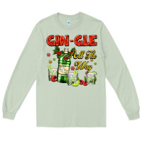 Matcha gin`gle all the way with bottle and cocktails Long Sleeve Tee - AdoDesignShop