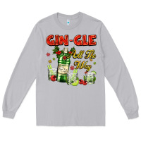 Moon Dust gin`gle all the way with bottle and cocktails Long Sleeve Tee - AdoDesignShop