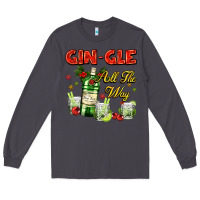Smoke gin`gle all the way with bottle and cocktails Long Sleeve Tee - AdoDesignShop