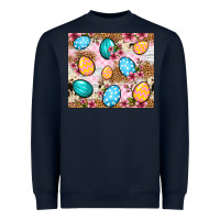 Navy Easter eggs cowhide leopard tumbler Easter Day Heavyweight Sweatshirt - Neo Western
