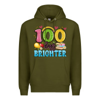 Army Green 100 days brighter Premium Hoodie - Artiststas