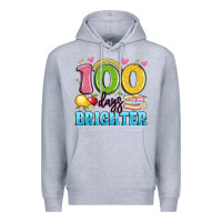 Heather Grey 100 days brighter Premium Hoodie - Artiststas