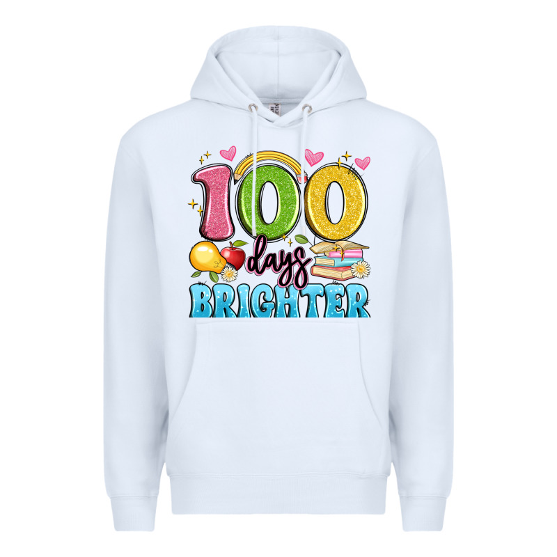 100 Days Brighter Premium Hoodie by Artiststas | Teevron