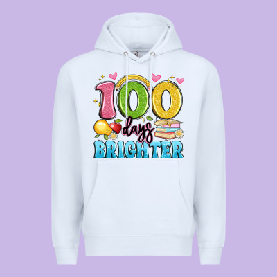 100 Days Brighter Premium Hoodie Designed By Artiststas