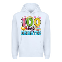 White 100 days brighter Premium Hoodie - Artiststas